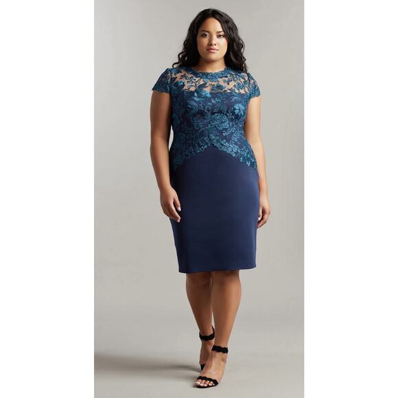 Tadashi Shoji Dresses & Skirts - Tadashi Shoji Esen Floral Embroidered Lace Plus Size 3X Sheath Dress